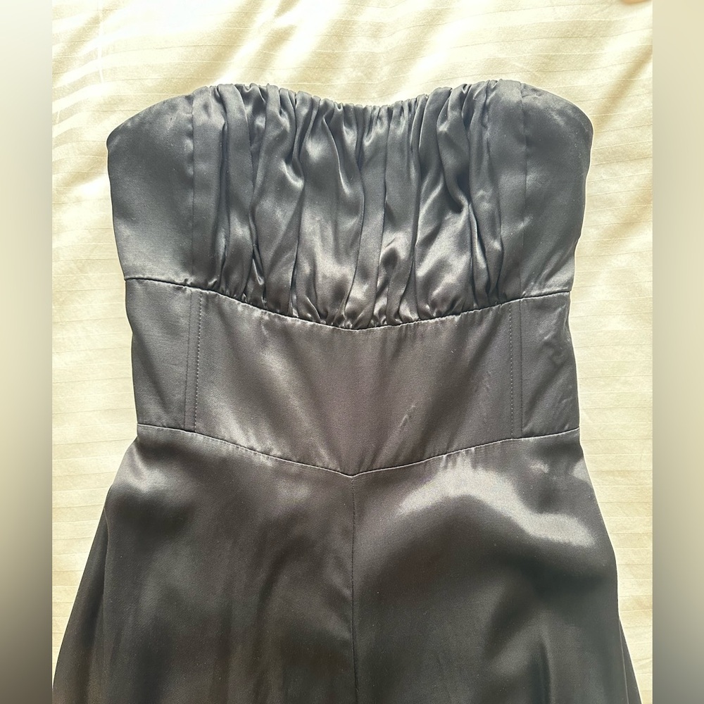 Black Zara strapless Jumpsuit with open back!